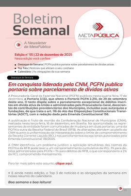 Imagem da notícia BOLETIM SEMANAL Nº 55 - 22 DE DEZEMBRO DE 2025